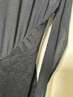 Authentic D&G Dolce Gabbana Black Sheer Mesh Panel Maxi Dress Long Sleeve - Come Sell Nearly Anything