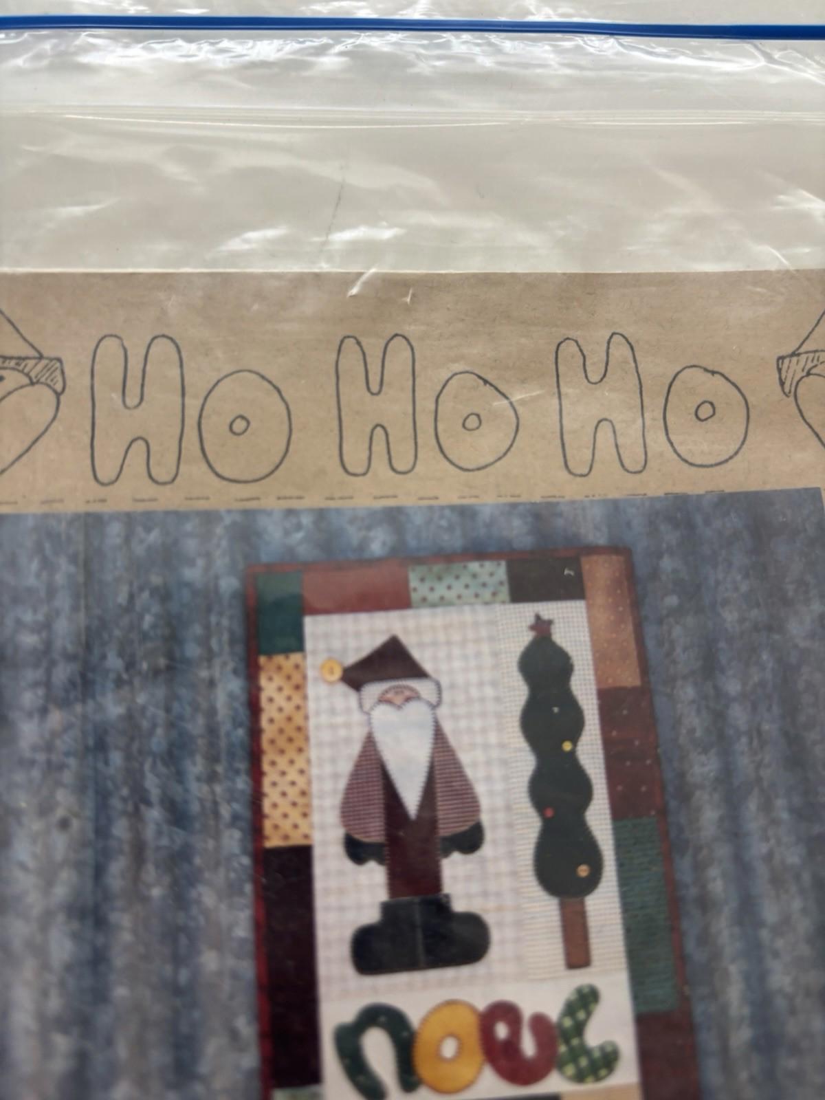 The Chook Shed - HO HO HO - Patchwork Wall Hanger Sew Stitch Vintage Craft - Come Sell Nearly Anything