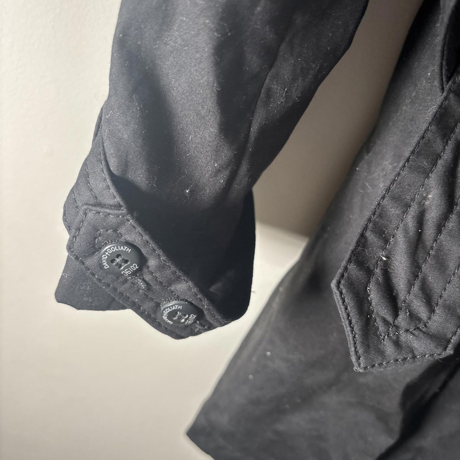 David and Goliath Men’s Size Large Trench Coat Jacket Vintage Y2K Size L - Come Sell Nearly Anything