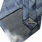 Fridays New York Men's Blue Patterned Tie Classic Diamond Check