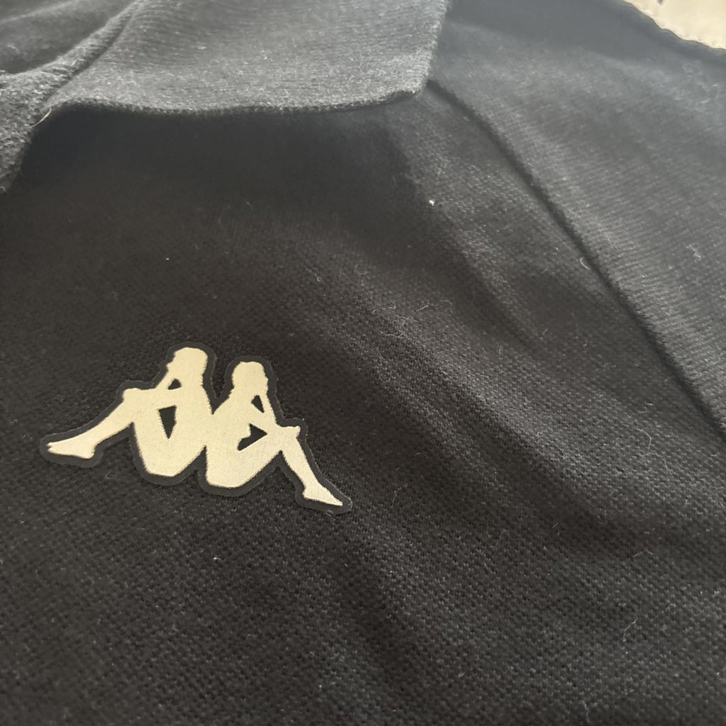 Kappa Men's Polo Shirt Black Size XL Y2K Streetwear Sport Casual