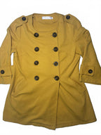 Honghuashen Medium Women's Mustard Trench Coat Double-Breasted #MustardCoat - Come Sell Nearly Anything