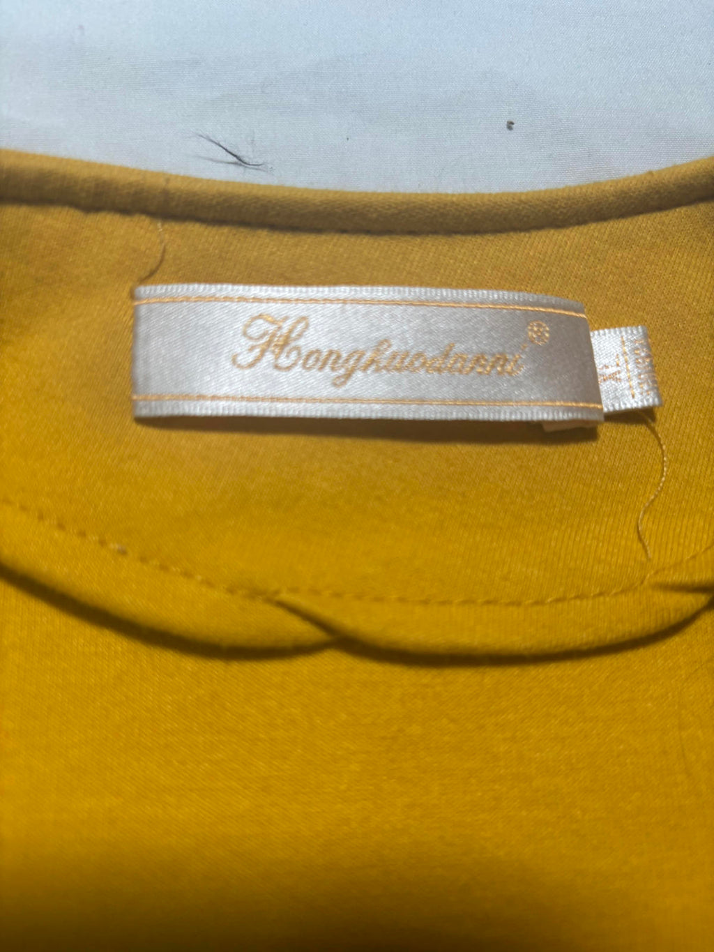 Honghuashen Medium Women's Mustard Trench Coat Double-Breasted #MustardCoat - Come Sell Nearly Anything