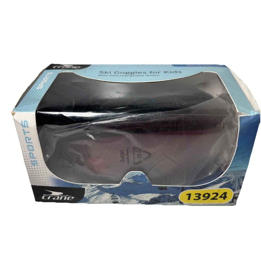 Crane Ski Goggles For Kids with Exchangeable Lenses Dark Mirrored & Pink Lenses