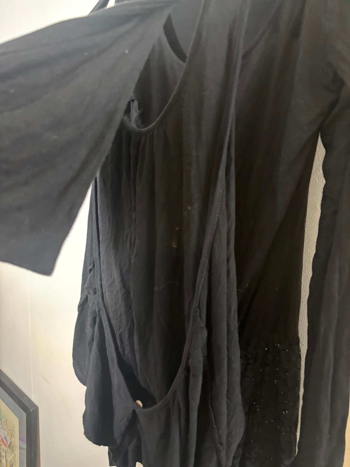 Black Long Sleeve Dress with Layered Bow Type Detail Vintage Miss Cheery - Come Sell Nearly Anything