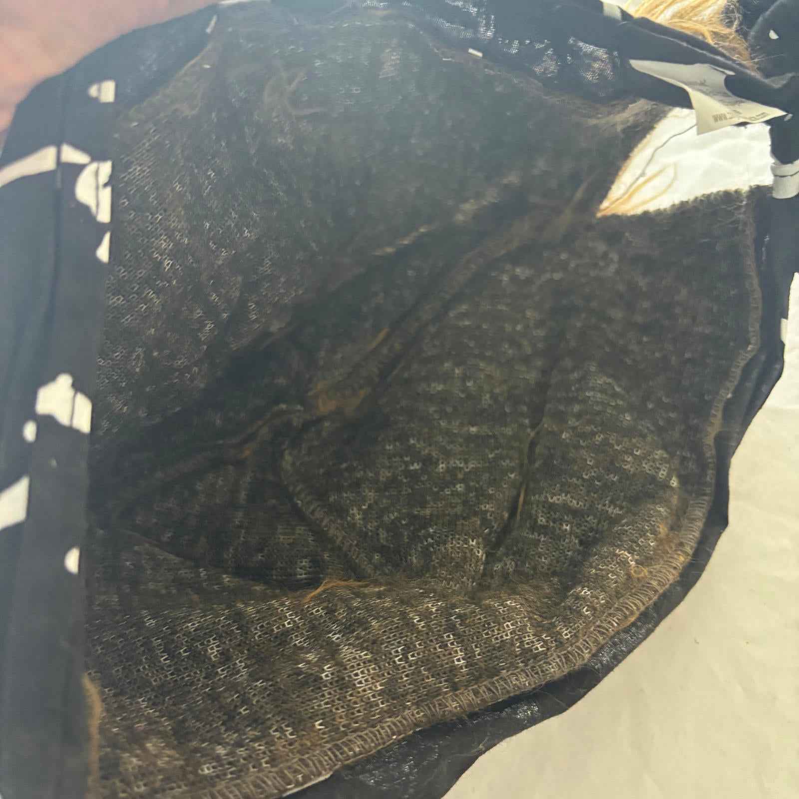 SKULL & CROSSBONES Bandanas with Attitude Novelty Red/Brown Faux Hair Bandana