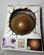 3D Deco Light FX Football Night Light NEW IN ORIGINAL But Damaged BOX Light Perf