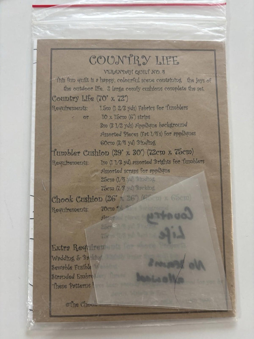 The Chook Shed - Country Life - Patchwork Wall Hanger Sew Stitch Vintage Craft - Come Sell Nearly Anything