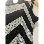 WOMENS Vintage Sz S black & White Sequence BAUHAUS dress Side Zip T2-10 - Come Sell Nearly Anything