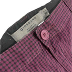 Giordano Mens Shorts Size 38 Purple Check Pri T Chino Pockets Casual