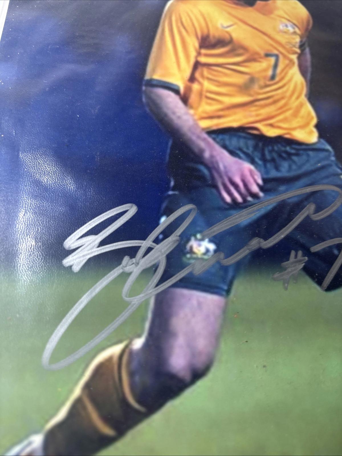 Signed Socceroos Sydney FC 28cm x 18cm Photo - Brett Emerton - Proof COA