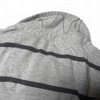 Botany Bay Traders XXL Grey Striped Long Sleeve Polo Shirt