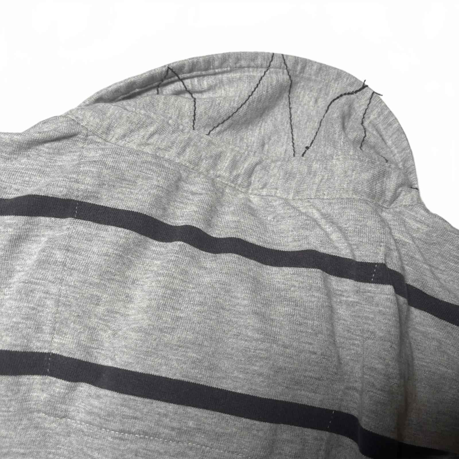 Botany Bay Traders XXL Grey Striped Long Sleeve Polo Shirt