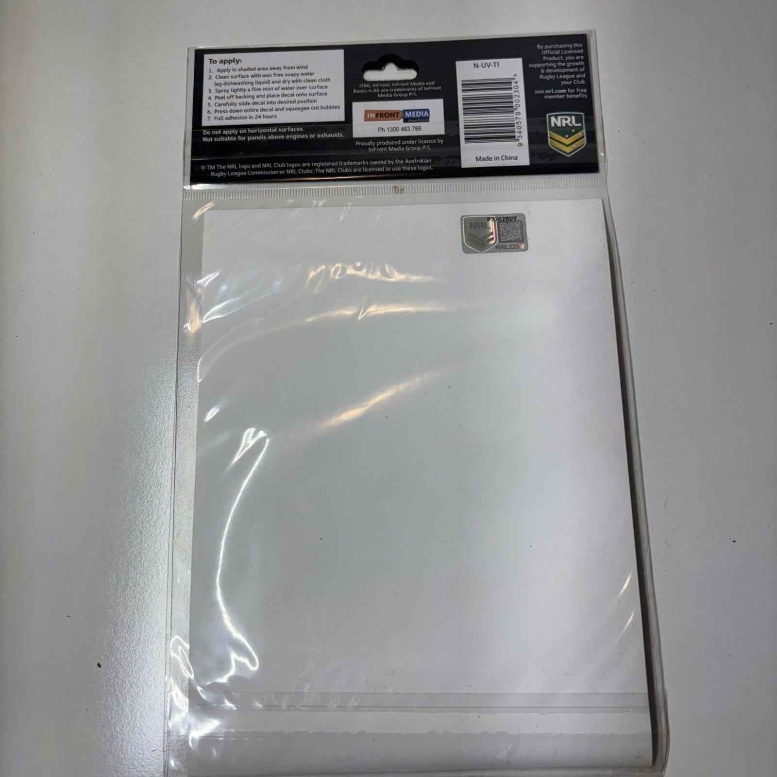 NRL Gold Coast Titans Team Logo UV Car Decal Sticker Sheet