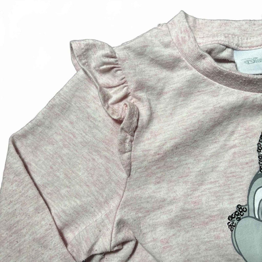 Disney Size 3 Girls Long Sleeve Sequin Bunny Top