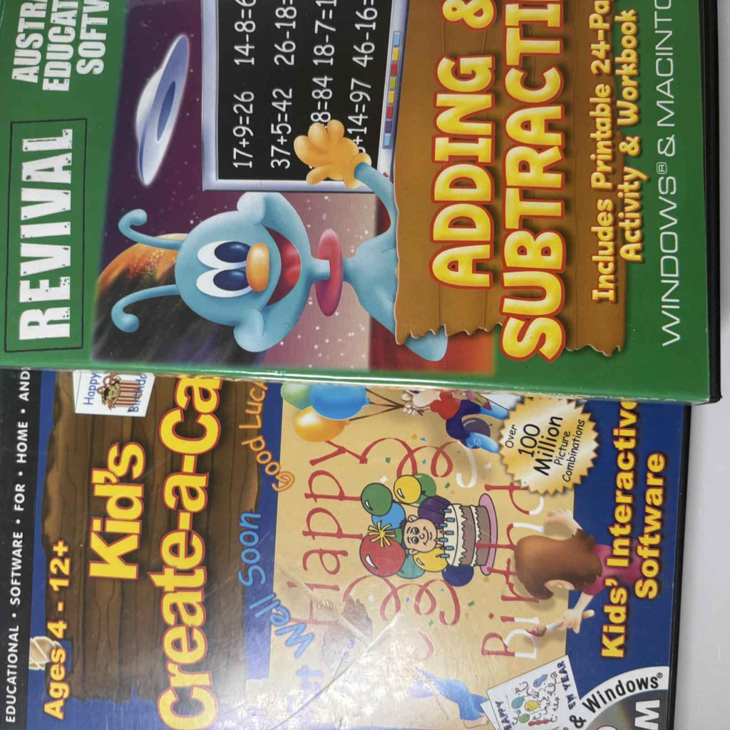 Educational PC CD-ROM Software Bundle for Kids