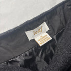 Leaf Black Pleated Skirt Size 10 Y2K Goth Vintage Style