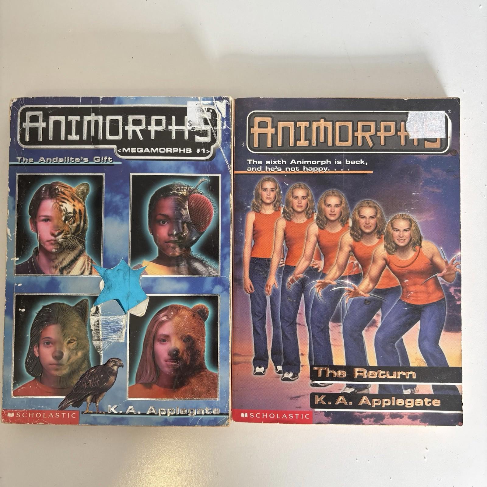 Animorphs The Return #48 and The Adaolice Gift KA Applegate 1st Print Vintage PB - Come Sell Nearly Anything