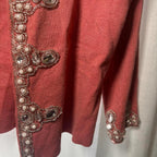 Dusk Pink cardigan with silver beading and pearl details #glamour size M - Come Sell Nearly Anything