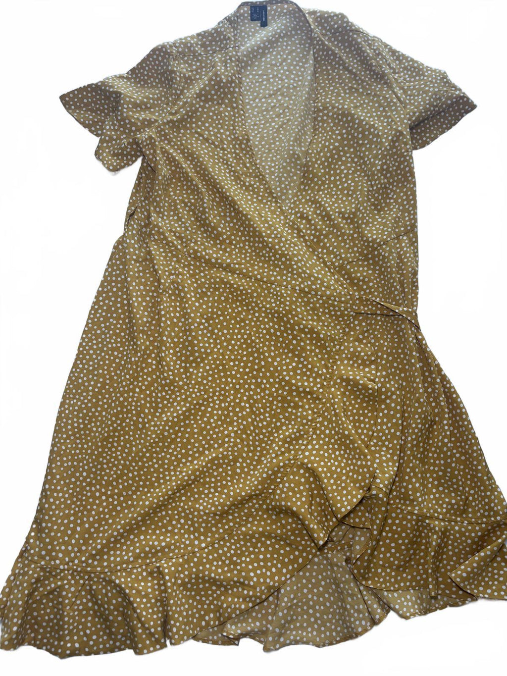 Vero Moda Medium Mustard Polka Dot Wrap Dress BNWT - Come Sell Nearly Anything
