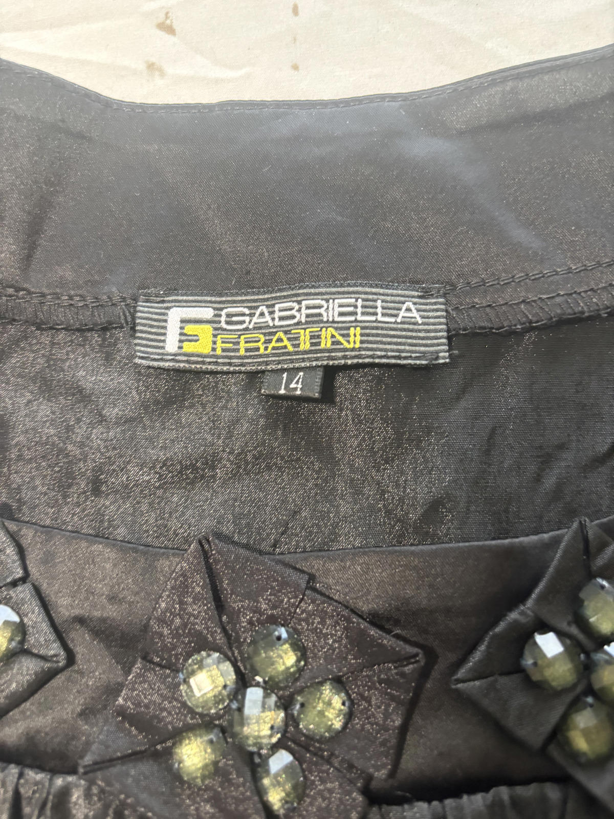 Gabriella Frattini Black Embellished Tunic Size 14 - Come Sell Nearly Anything