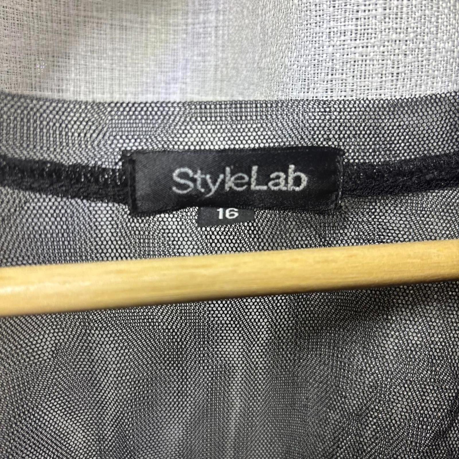 Vintage Black mesh top with pockets Size 16 goth grunge from style labs - Come Sell Nearly Anything