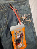 D&M Women's Boot Cut Jeans Size 30 Denim Stylish Eyelet Detail - Come Sell Nearly Anything