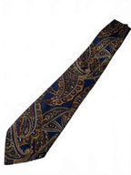 Friendly Armies Men's Paisley Silk Tie - Classic Navy, Burgundy, Mustard