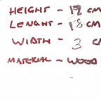 Decorative Nautical Wooden Sailboat Model w/ Blue & White Striped Sails broken m