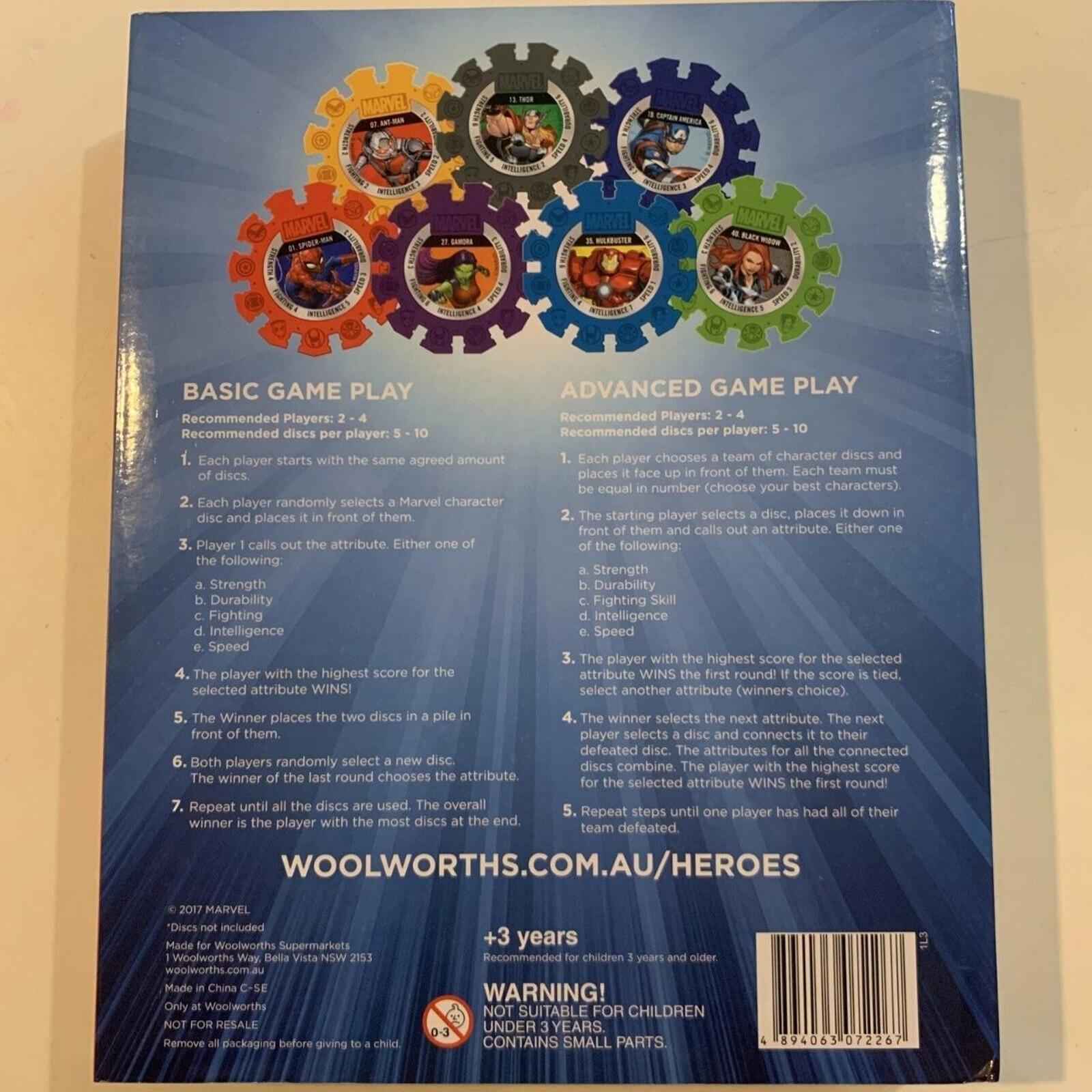 Woolworths Marvel Heroes Disc COMPLETE SET x42 Collector Case Album.