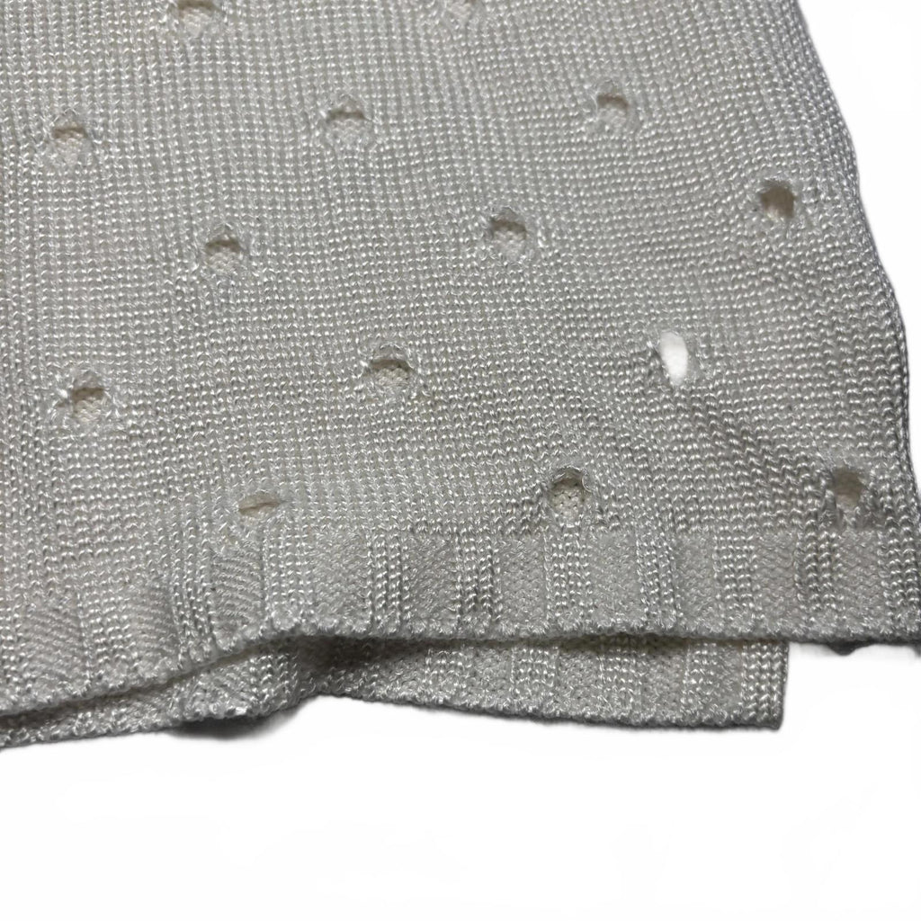 Venetia Linea Giovane Women's Short Sleeve Knit Top - White, Size 2 VTG - Come Sell Nearly Anything