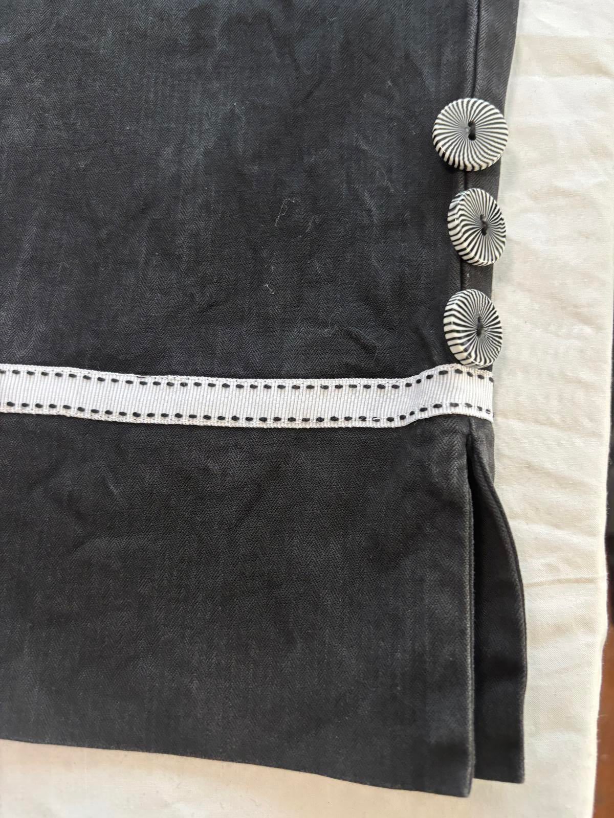 Black Women's Pants with Button and Lace Detail - Come Sell Nearly Anything