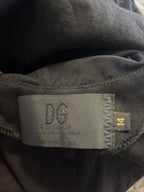 Authentic D&G Dolce Gabbana Black Sheer Mesh Panel Maxi Dress Long Sleeve - Come Sell Nearly Anything