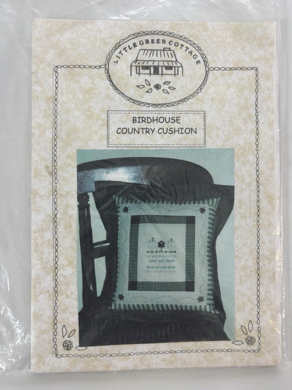 Little Green Cottage - Birdhouse Cushion Patchwork Cottagecore Sew Craft Pattern - Come Sell Nearly Anything