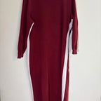 Elan Da Women's Long Sleeve Dress Size 48 Burgundy Casual #ElanDa - Come Sell Nearly Anything