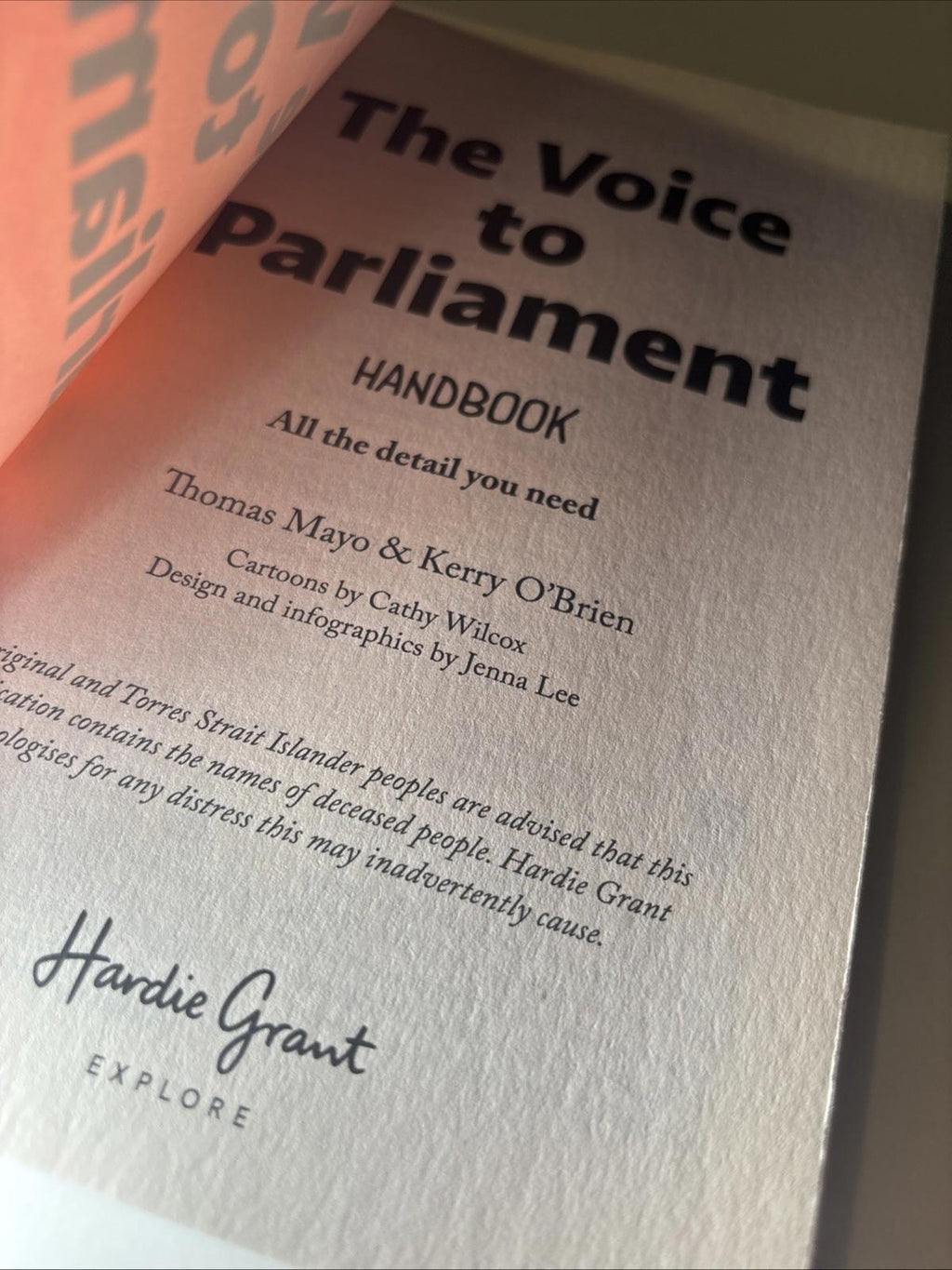 NEW The Voice to Parliament Handbook By Thomas Mayo Paperback Book FREE Shipping - Come Sell Nearly Anything