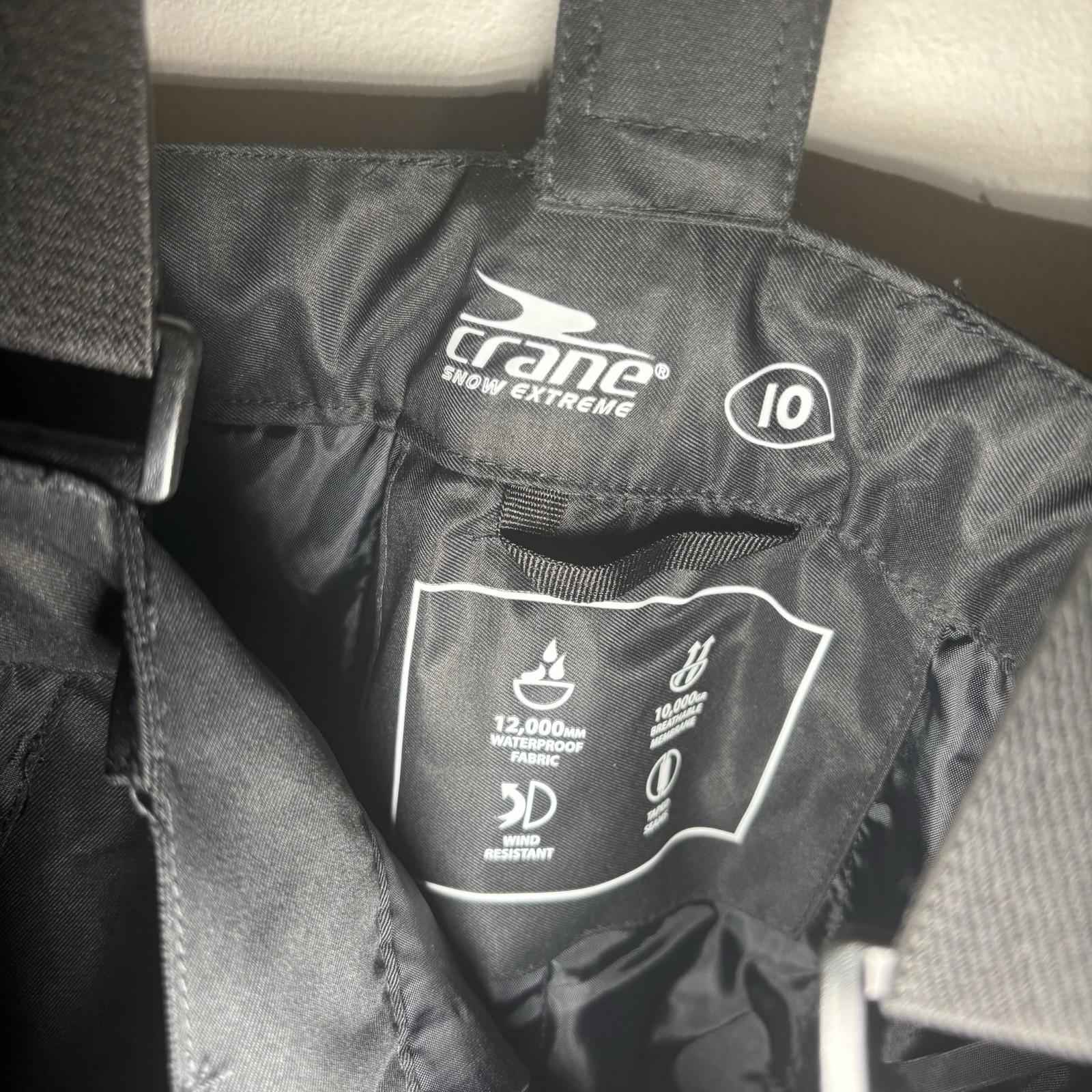 Crane Snow Extreme Childrens Snow Ski Pants Black BNWT Size 10