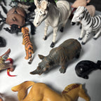 Vintage Farm Safari Domestic Wildlife Animal Bundle Plastic Toys Pretend Play