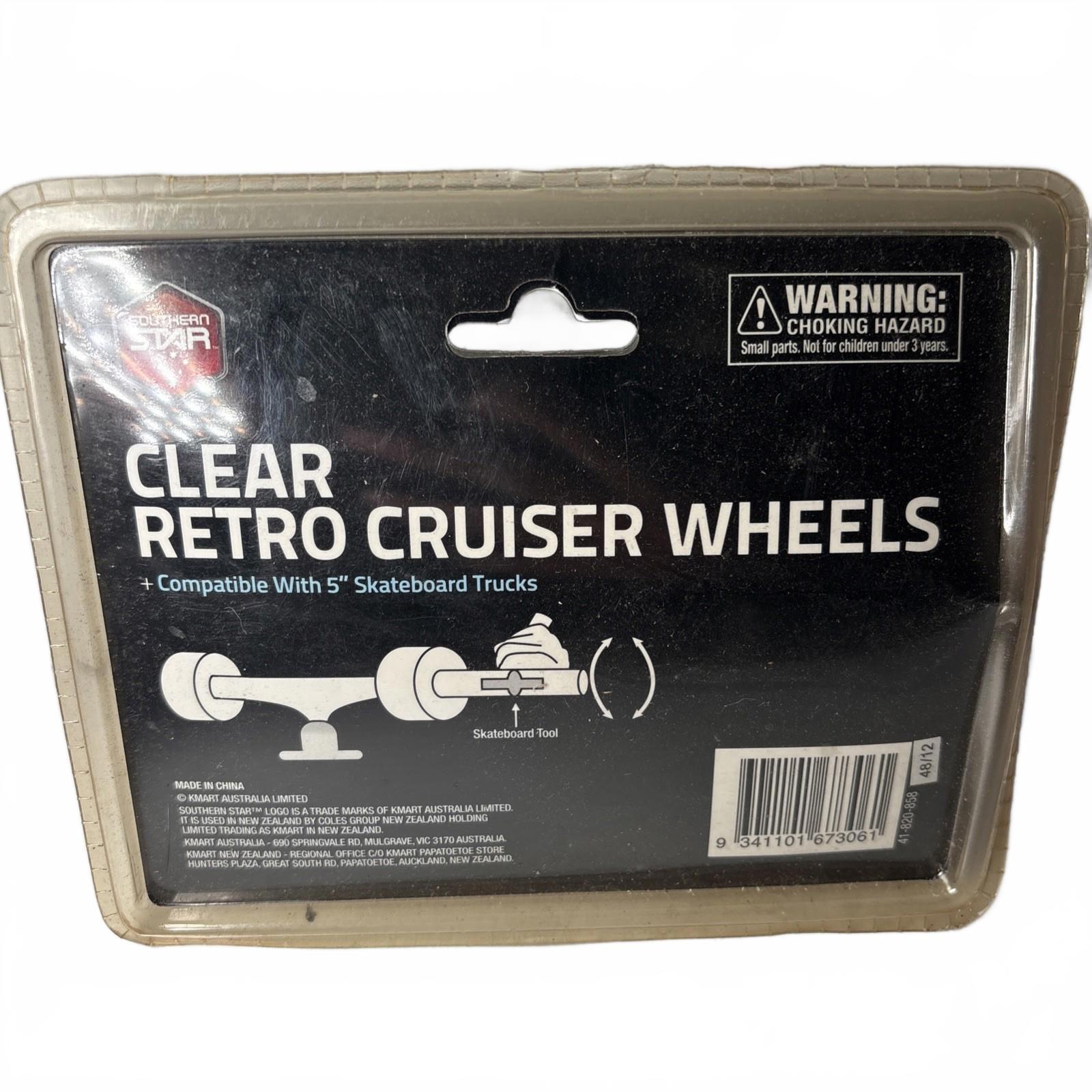 Southern Star Swirl Retro Cruiser Wheels x 2 Clear For 5’’ Skateboard Trucks - Come Sell Nearly Anything