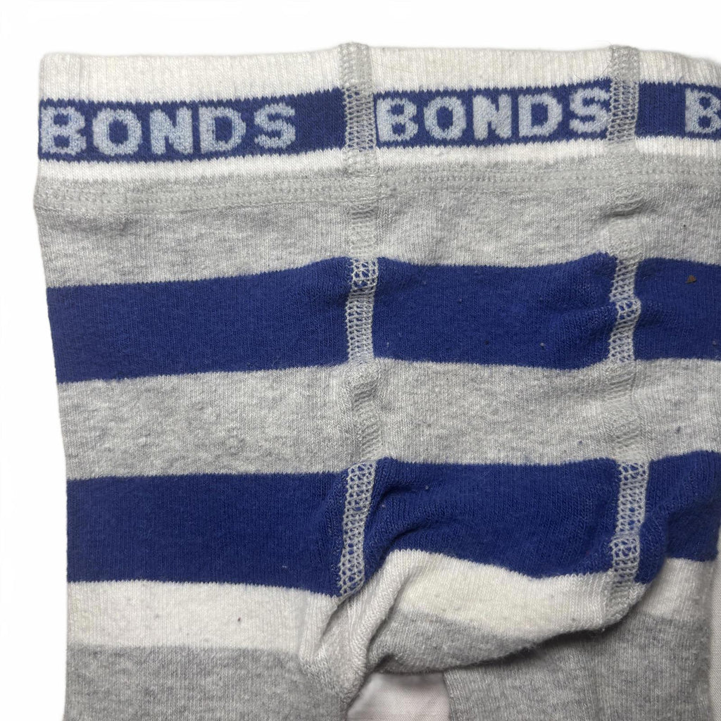 BONDS Baby Leggings  Size 6-10 Months Striped Blue Gray White
