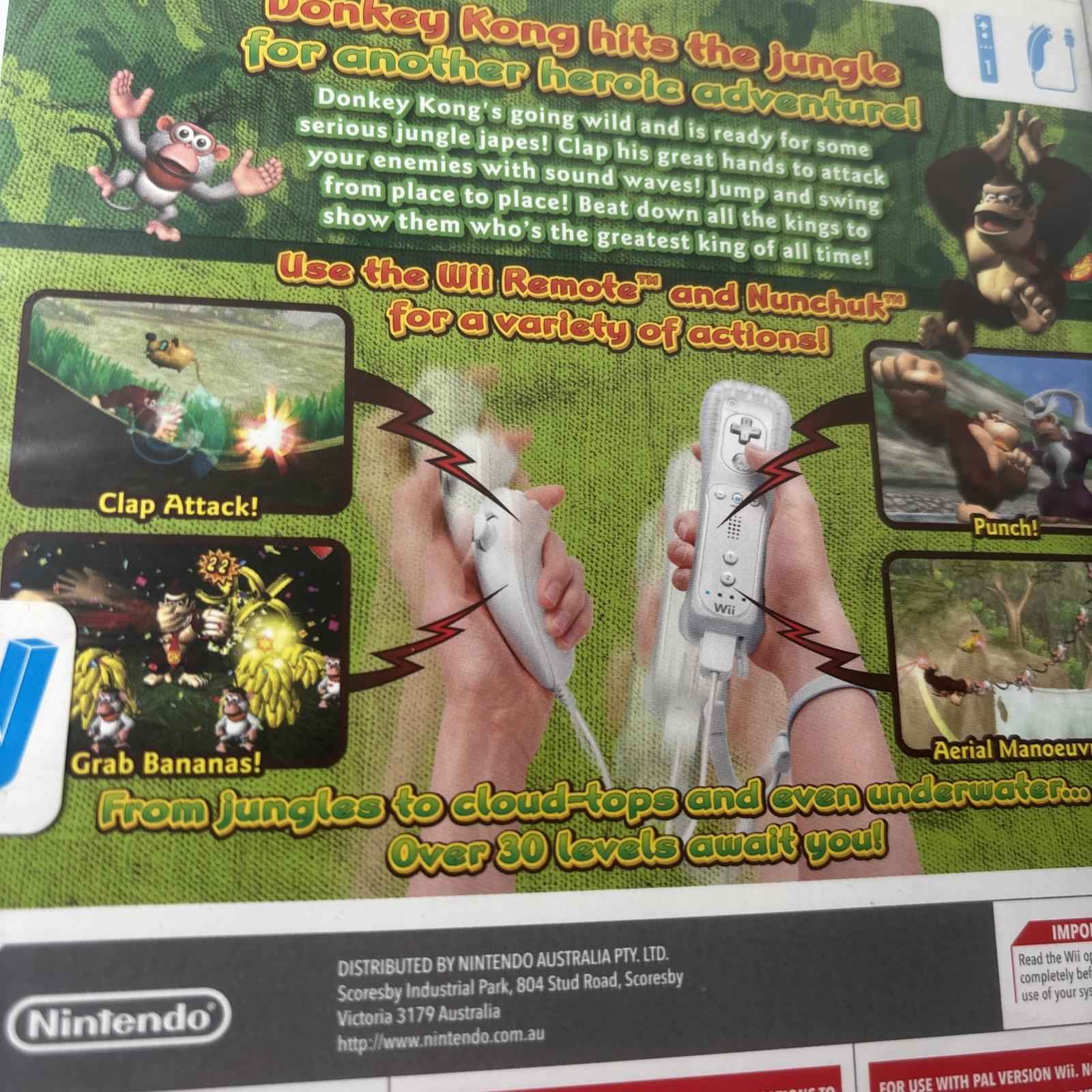 Donkey Kong Jungle Beat Nintendo Wii PAL Complete With Manual PAL