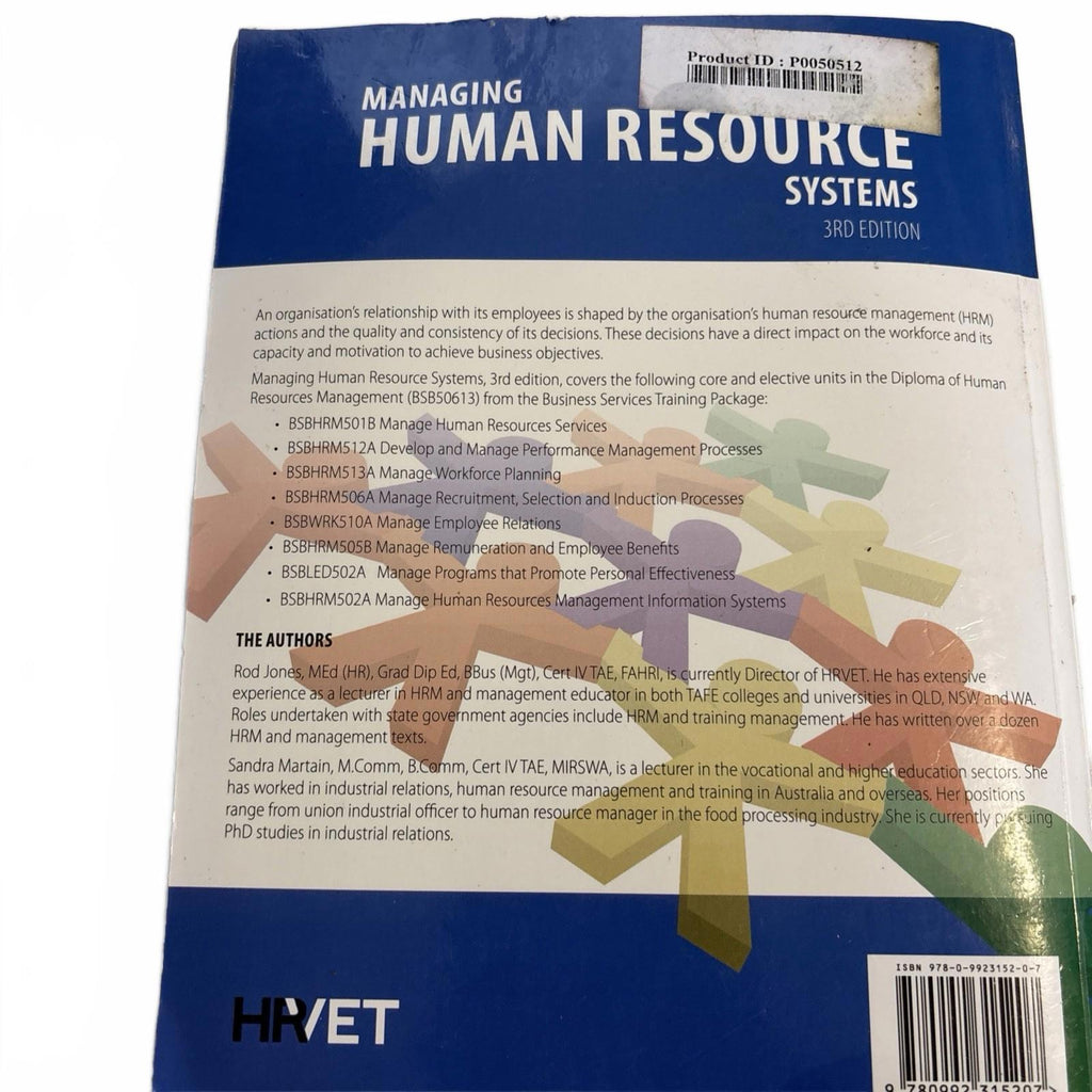 Managing Human Resource Systems 3rd Edition by Rod Jones PB - Come Sell Nearly Anything