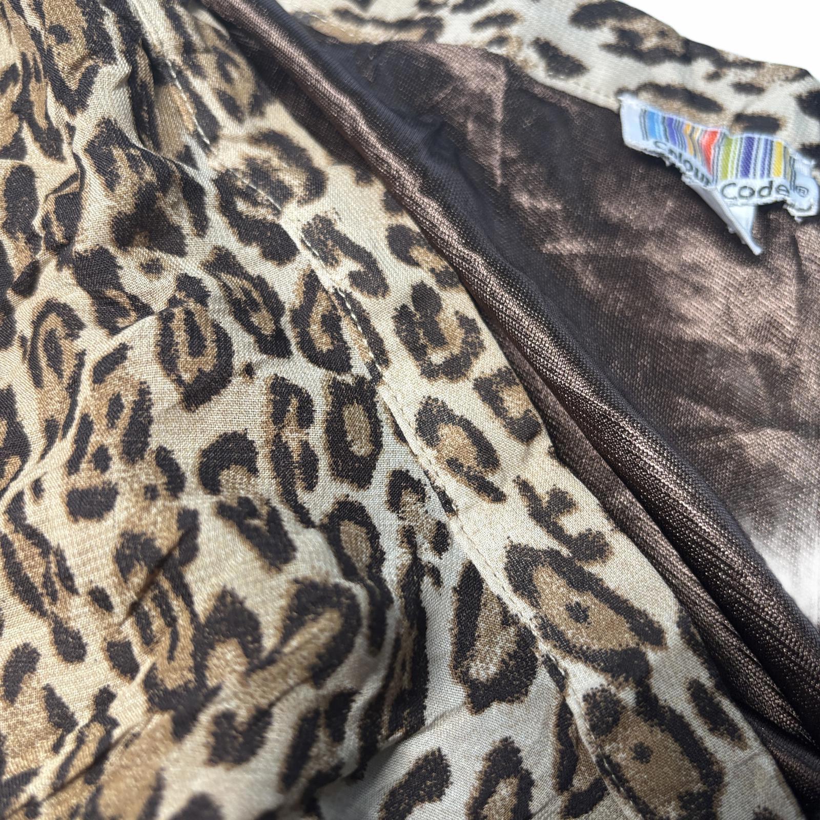 Colour Code Women's Leopard Print Skirt Size 16 Summer Boho