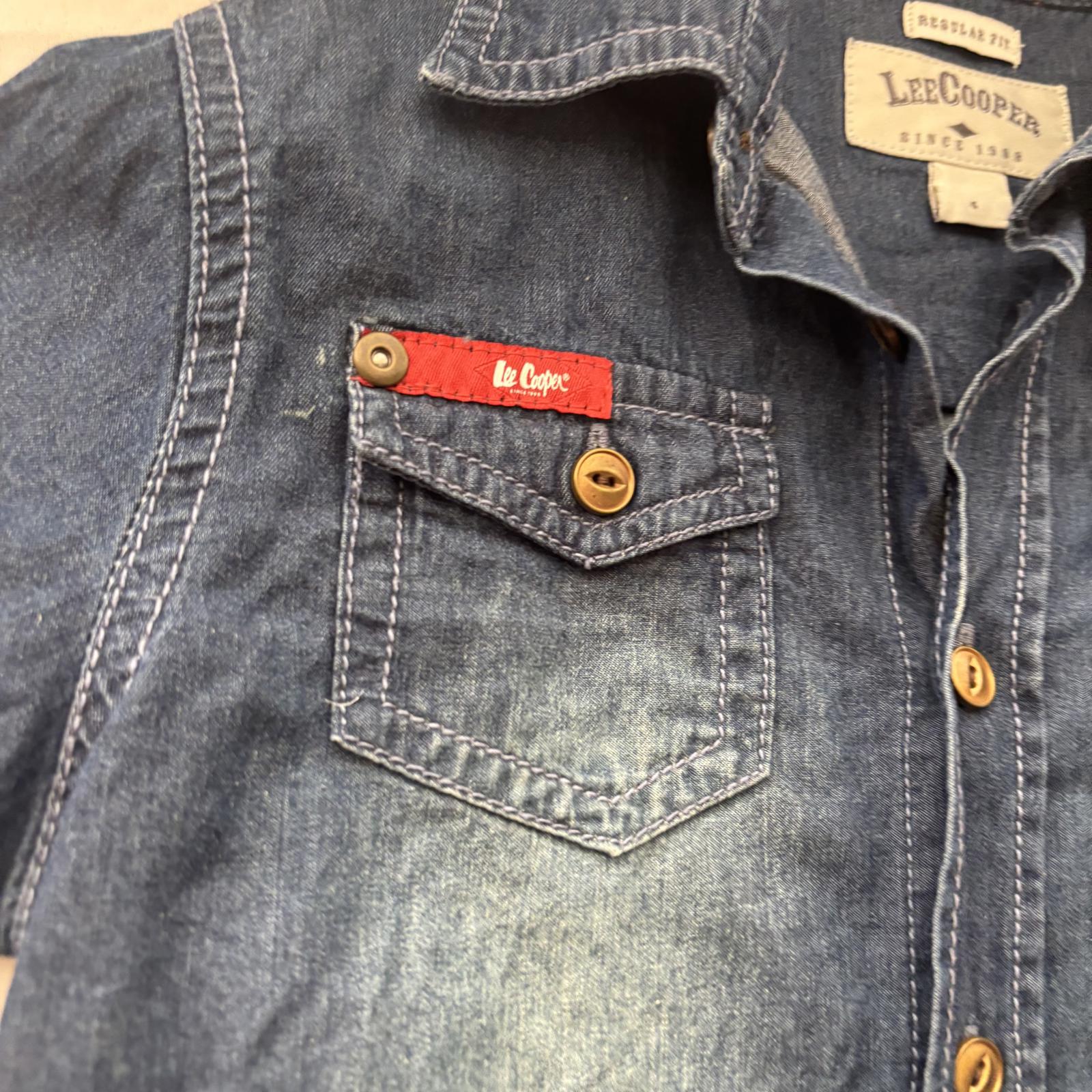 Lee Cooper Boys' Denim Shirt Size 4 Regular Fit