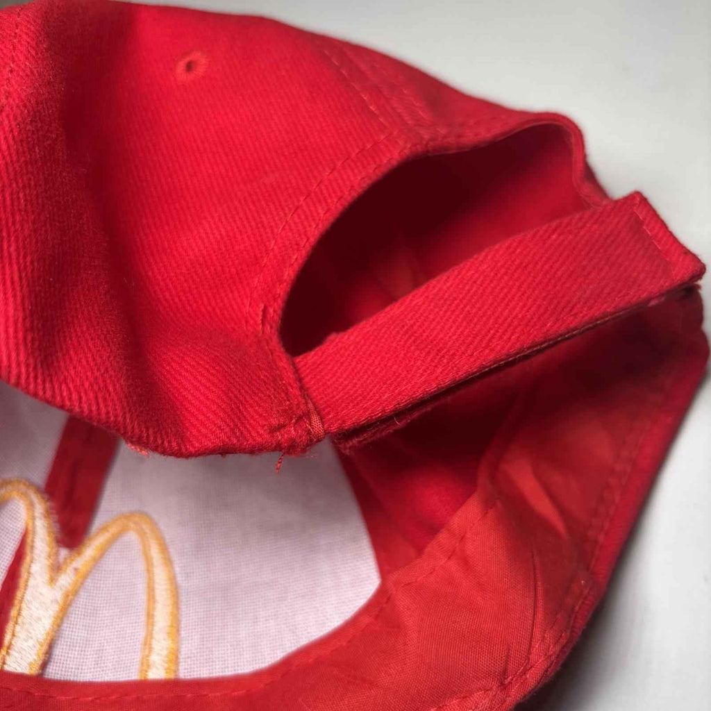 McDonalds Restaurant Yellow Arches Hamburger Red Baseball Cap Hat New OSFM 2024