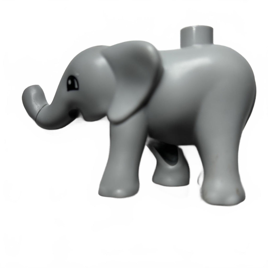 Duplo Dark Stone Gray Elephant Calf with Left Foot Forward - Come Sell Nearly Anything