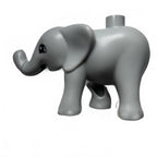 Duplo Dark Stone Gray Elephant Calf with Left Foot Forward - Come Sell Nearly Anything