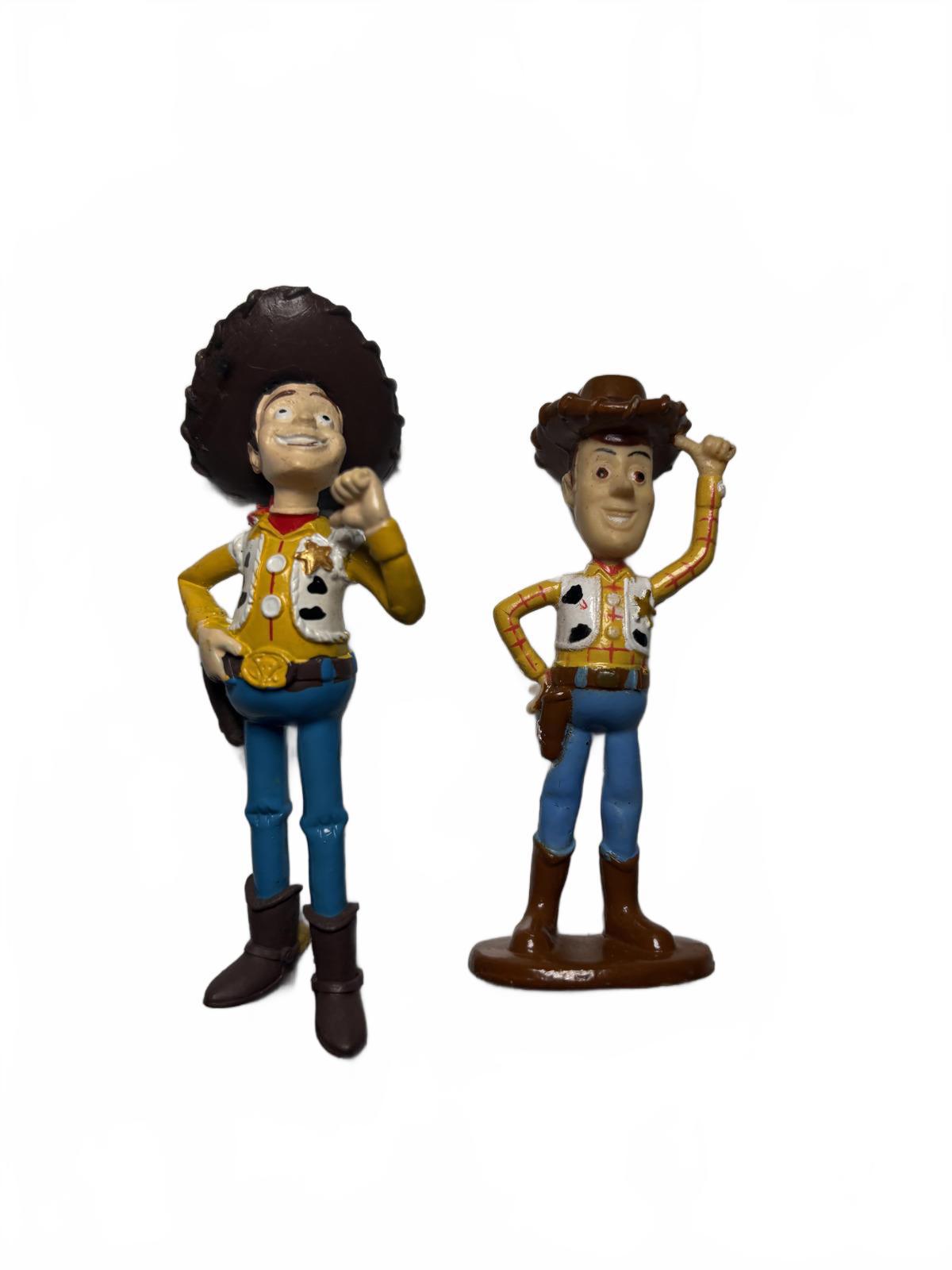 2 x DISNEY Pixar TOY STORY Sheriff WOODY Plastic Action FIGURES Toys
