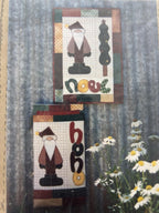 The Chook Shed - HO HO HO - Patchwork Wall Hanger Sew Stitch Vintage Craft - Come Sell Nearly Anything