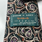 John & Lois Men's Tie with Ornate Pattern